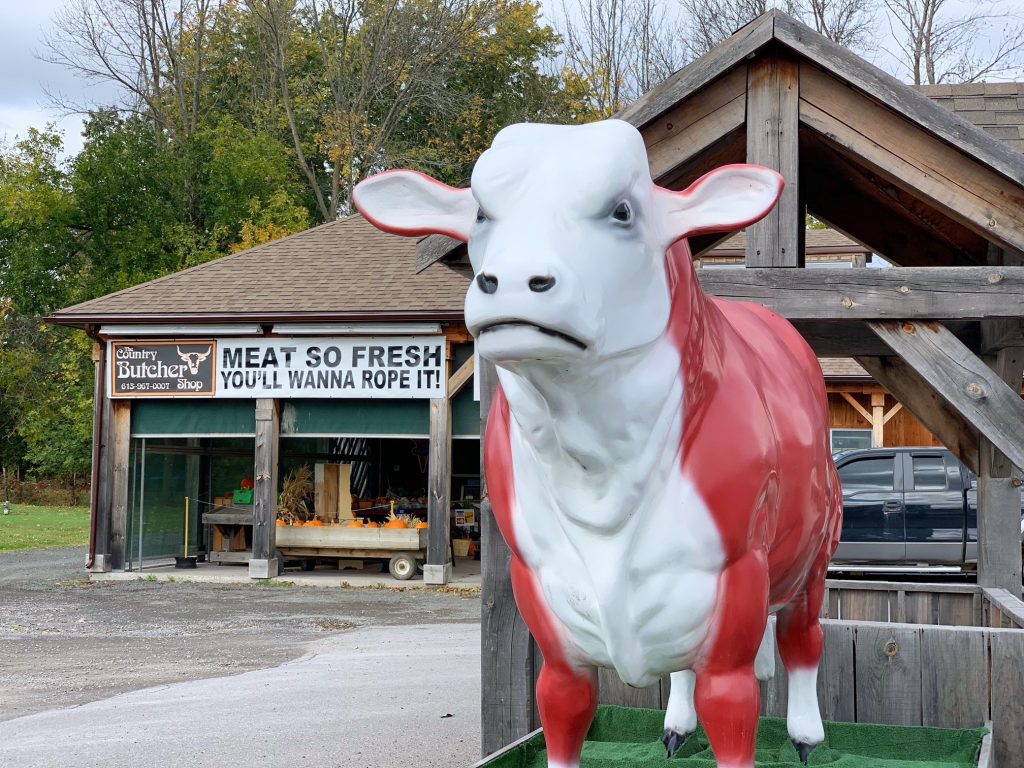 The Country Butcher Shop is located in Foxboro, just north of Belleville, Ontario